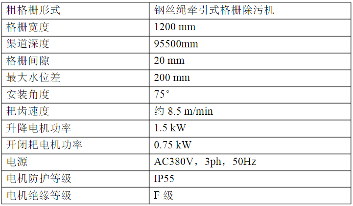 钢丝绳牵引式格栅除污机