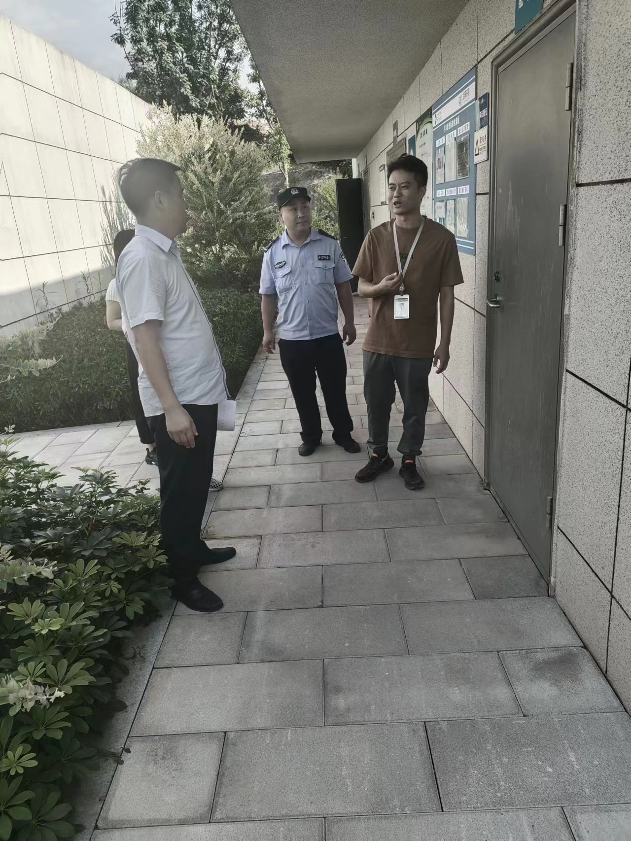 我司沙区人民医院污水运维项目接受安全检查