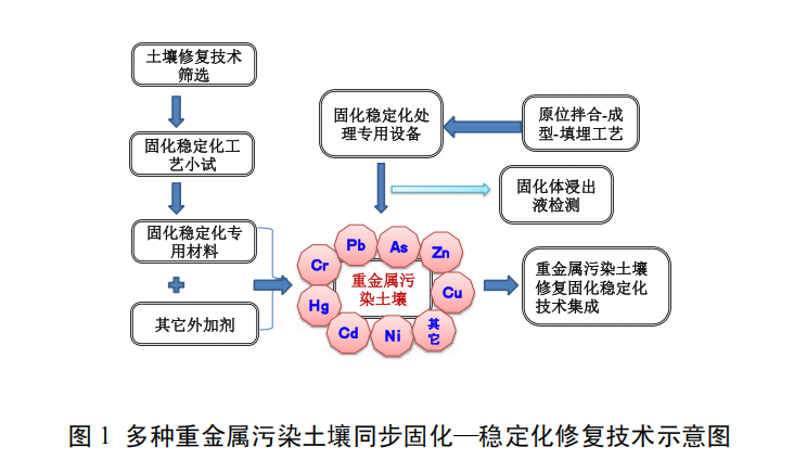 多种重金属污染土壤同步固化—稳定化修复技术