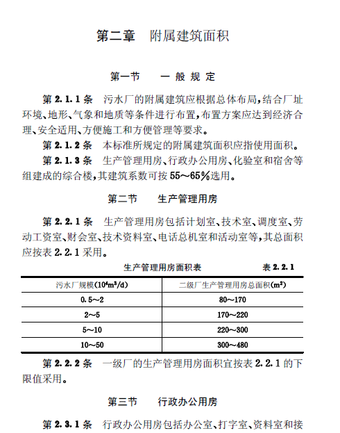 城镇污水处理厂附属建筑和附属设备设计标准
