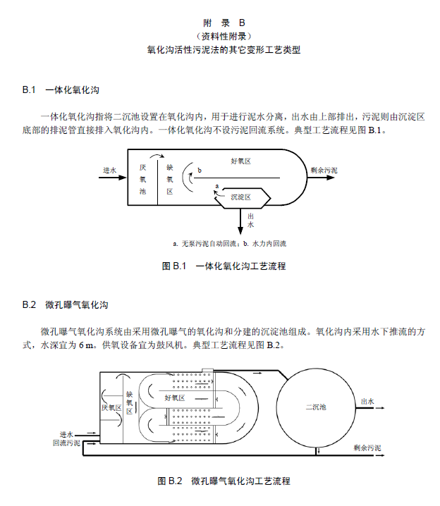 氧化沟活性污泥法污水处理工程技术规范