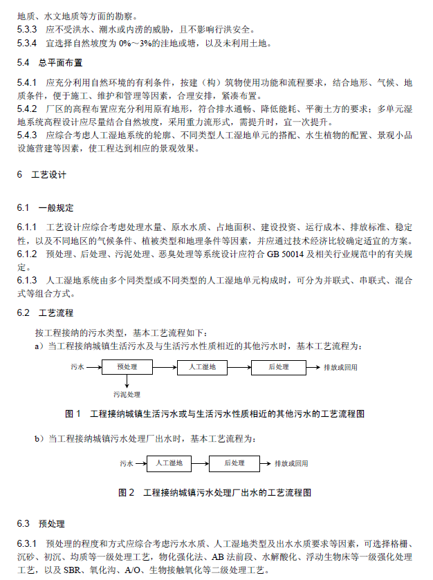 人工湿地污水处理工程技术规范